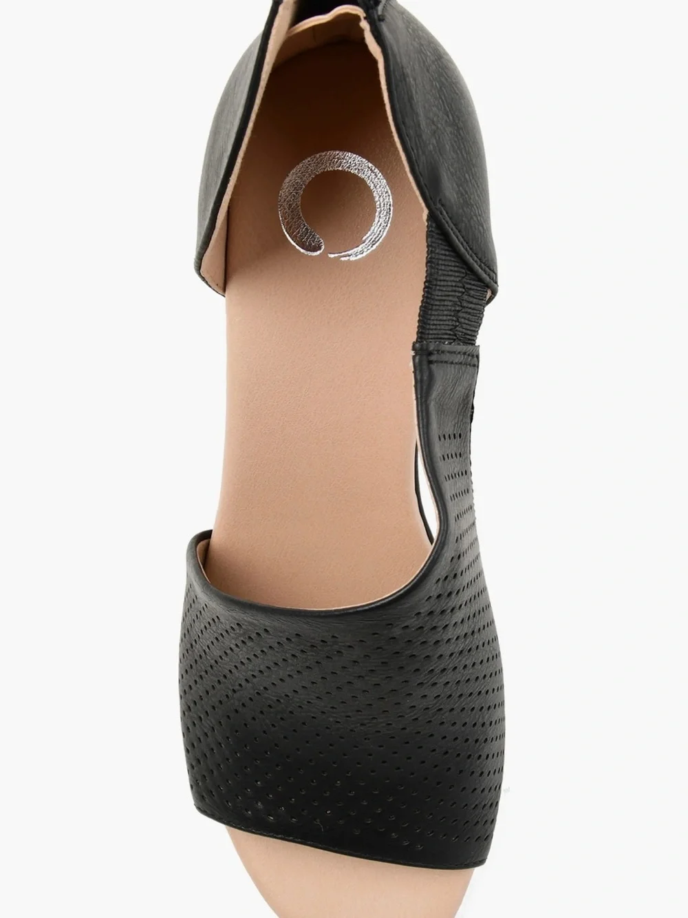 Journee Collection Women's Aretha Perforated Peep Toe Wedge Sandals